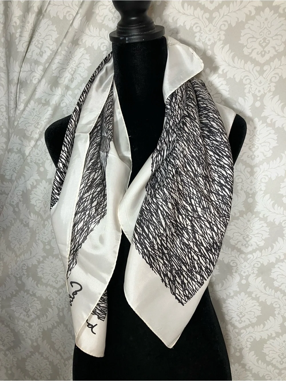 Vintage Cabochard Paris Patterned Scarf - Picture 7 of 9